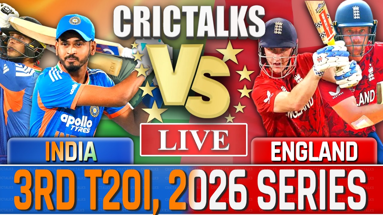 Live: IND Vs ENG, 3rd T20I, 2026 Series, Cricket Live Match Today Scores & Commentary, Last 13 Overs