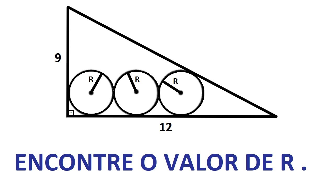 Você consegue encontrar o RAIO dos três círculos?