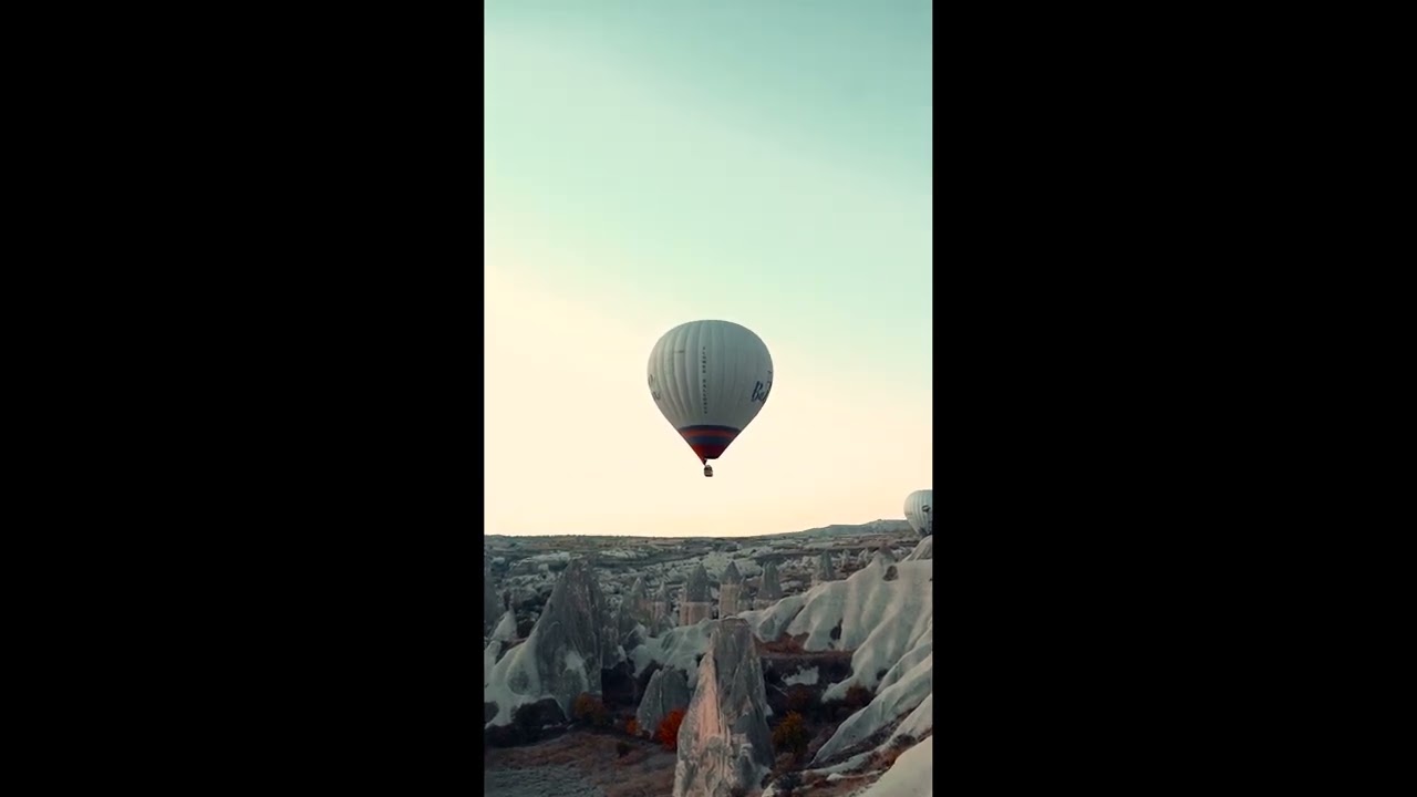 [Copyright Free Videos] - Hoterairballon Mountain Sky - Ocean Interaction