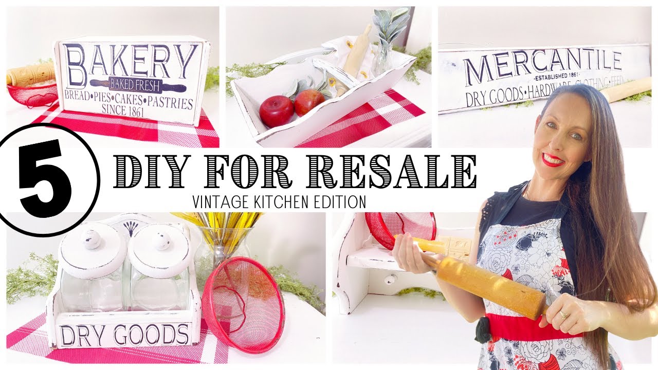 DIY FOR RESALE | THRIFT FLIPS | KITCHEN DIY'S | DIY BREAD BOX | VINTAGE KITCHEN UPCYCLE | THRIFTING