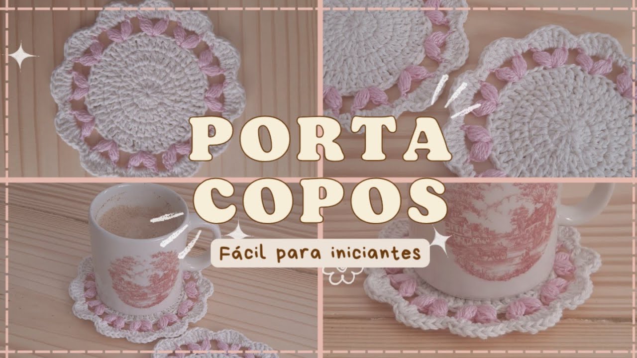 Porta Copos Puff Coração/ Crochê - Destro 💖 | 𝐿𝑣𝑀𝑦𝐻𝑜𝑏𝑏𝑦 by Tainá Falcão🌸 #portacoposdecroche