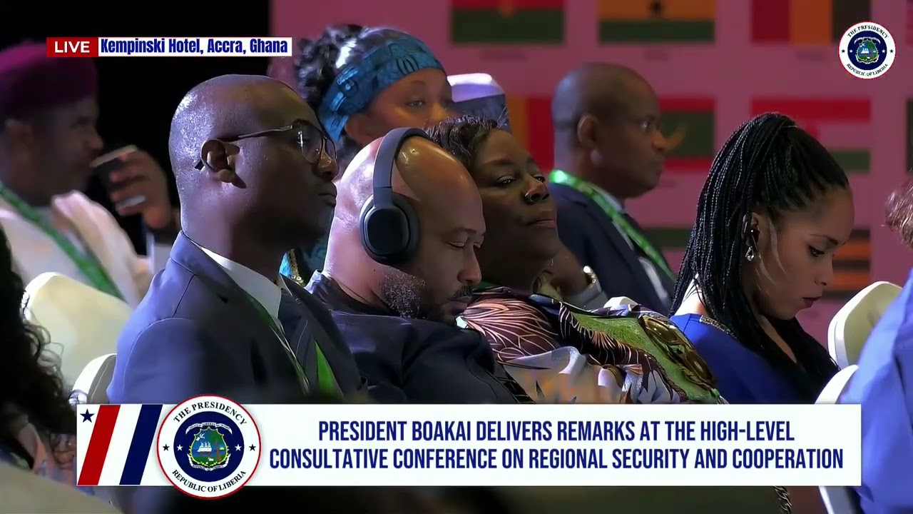 President Joseph Nyuma Boakai, Sr. at the High-level Consultative Conference on Regional Security.