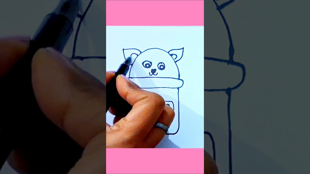 Cute and beautiful water bottle drawing for kids, drawing ideas  #shorts #art #kids #funny #drawing