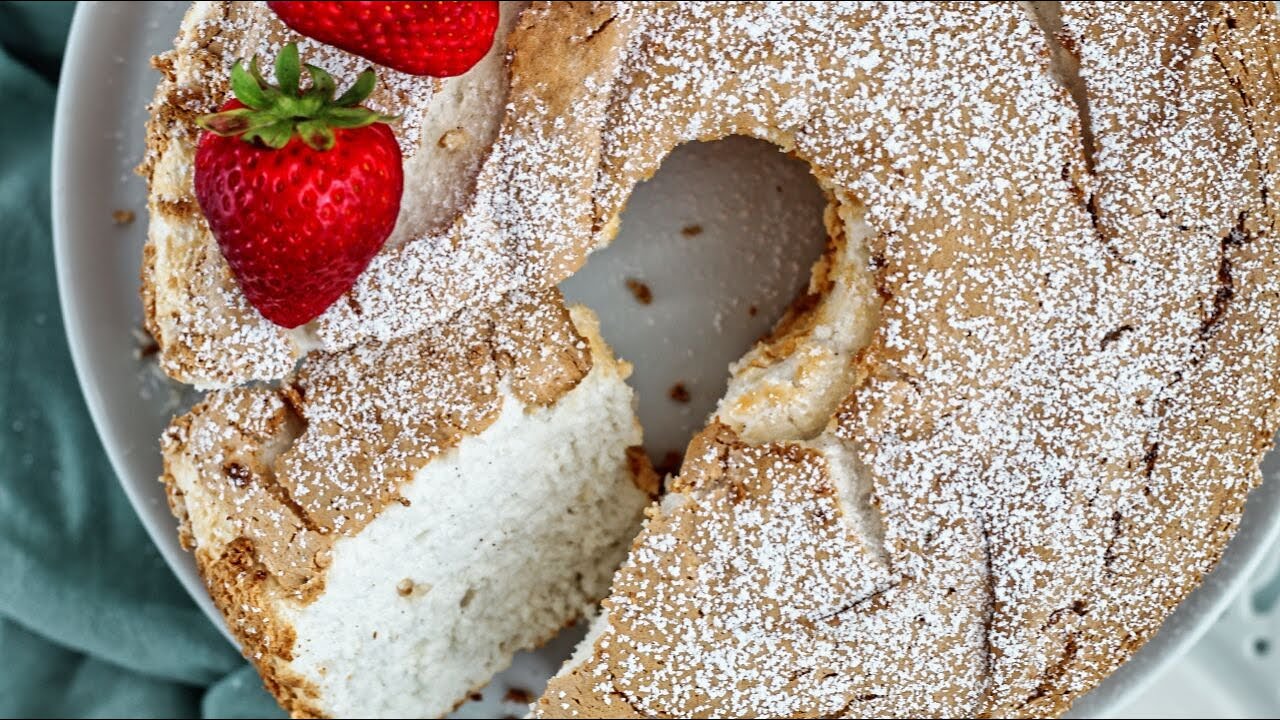 Gluten Free Angel Food Cake that breaks ALL the rules!