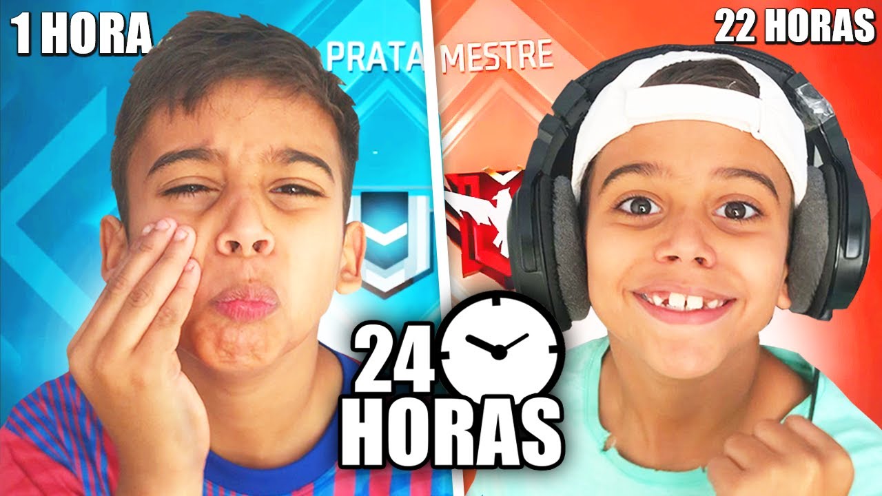 TRANSFORMEI MEU IRMÃOZINHO BOT EM PRO PLAYER EM 24 HORAS NO FREE FIRE!