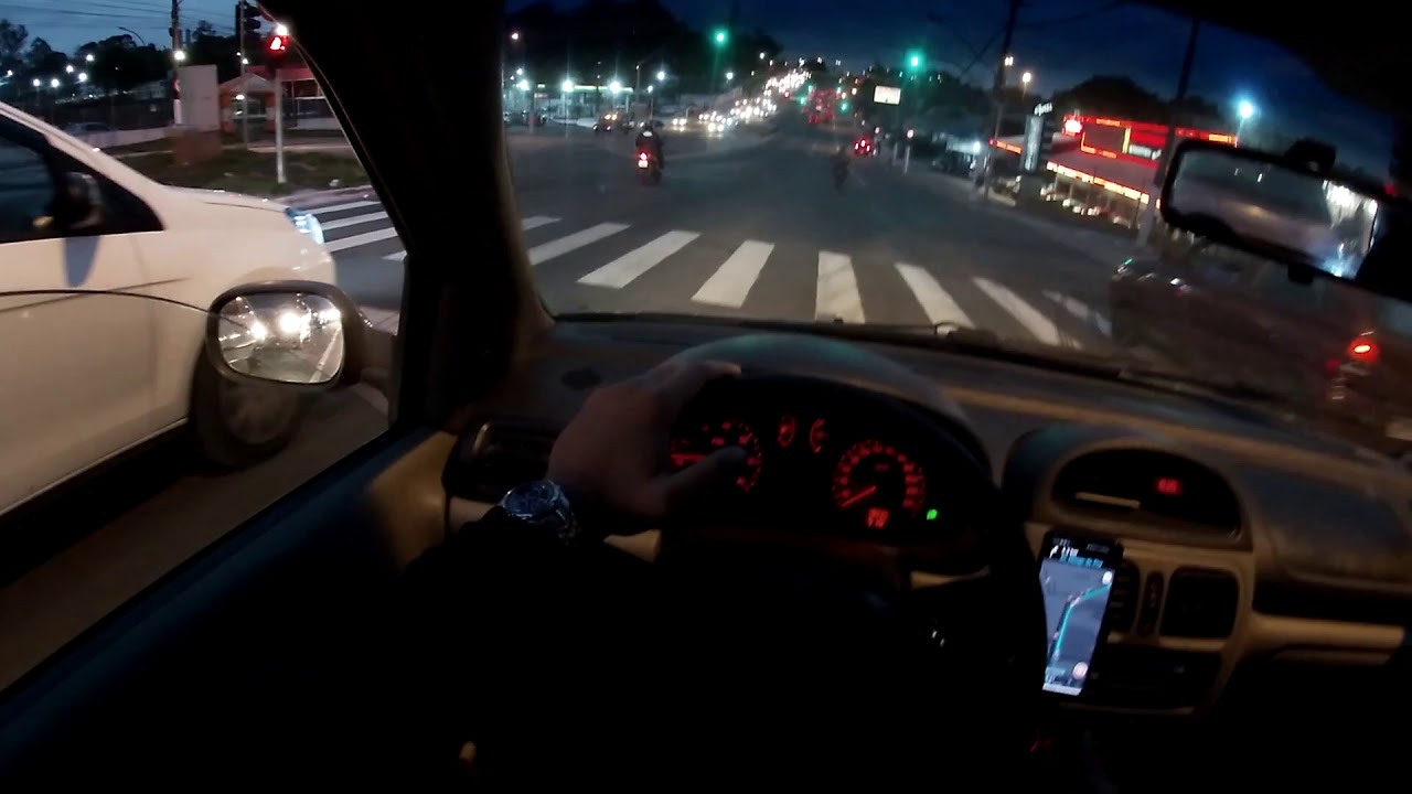 ACELERANDO TUDO NO CLIO 1.6 16V SÓ O CANO! ROLÊ NOTURNO