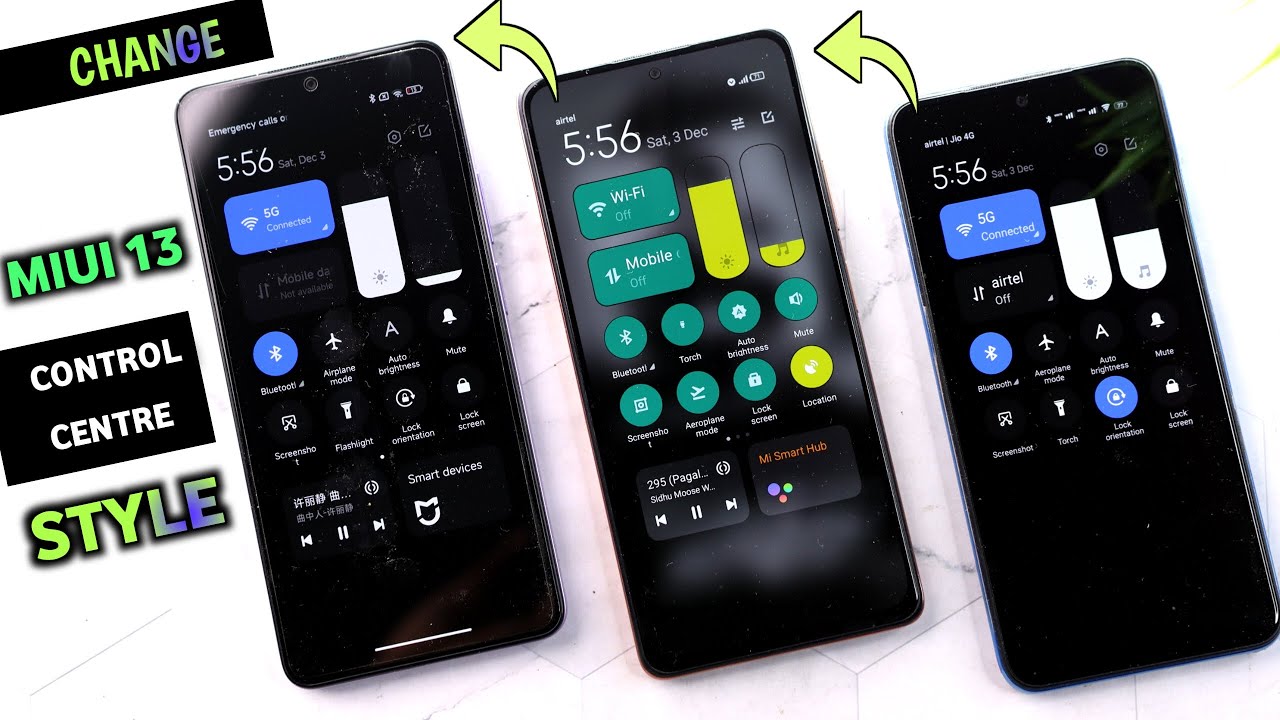 Change MIUI 13 Control Centre Style