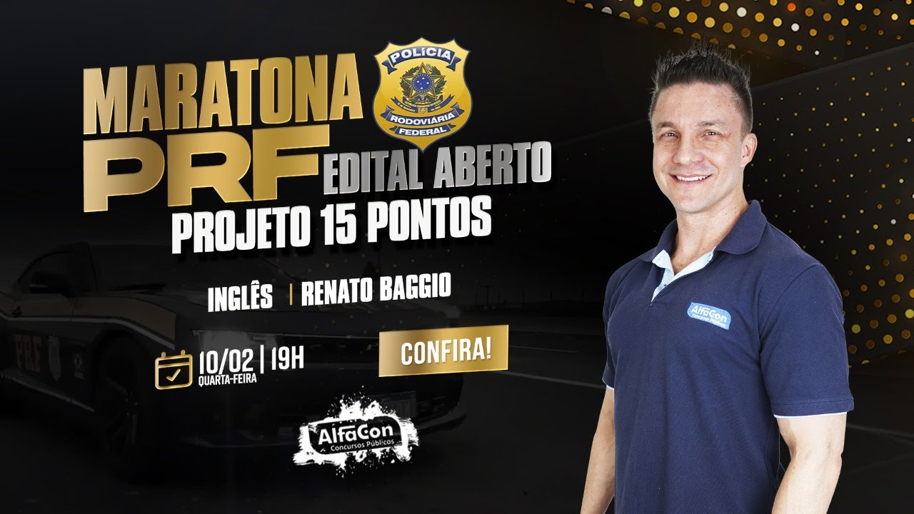 AO VIVO I Aula de L&iacute;ngua Inglesa | Professor Renato Baggio Projeto 15 Ponto - AlfaCon