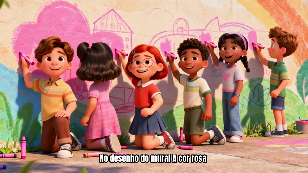 Aprendendo a cor rosa | Aprendendo as cores | Canções infantis animadas, educativas e instrutivas