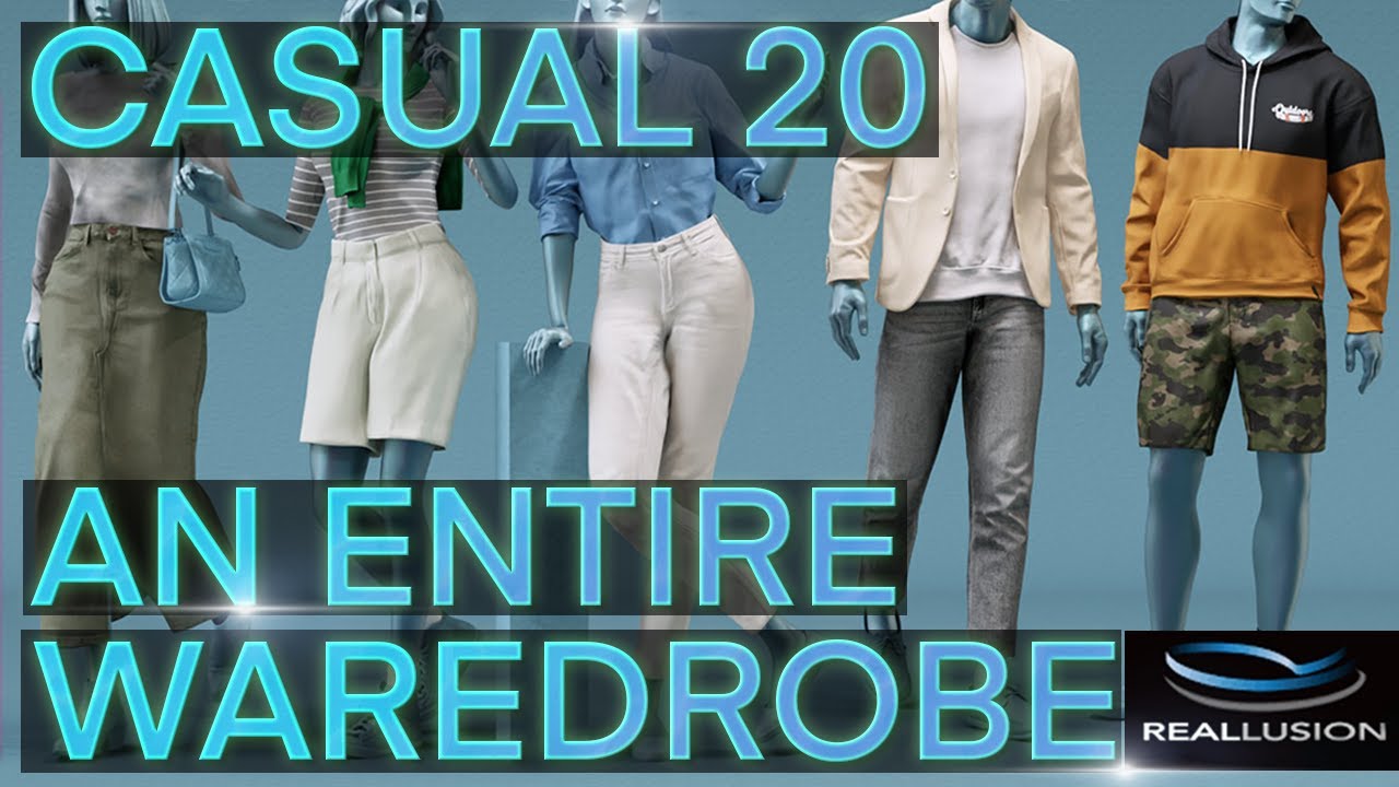 AN ENTIRE WARDROBE (CASUAL 20) CHARACTER CREATOR 5