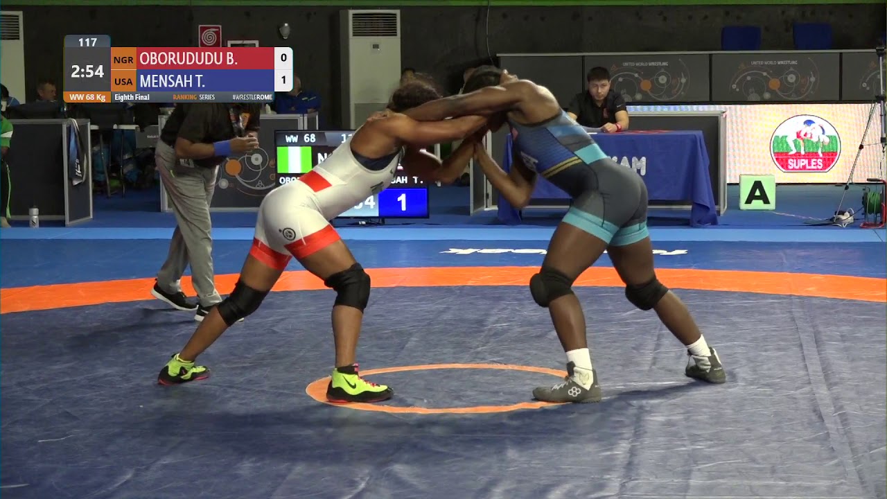 1/8 WW - 68 kg: B. OBORUDUDU (NGR) v. T. MENSAH (USA)