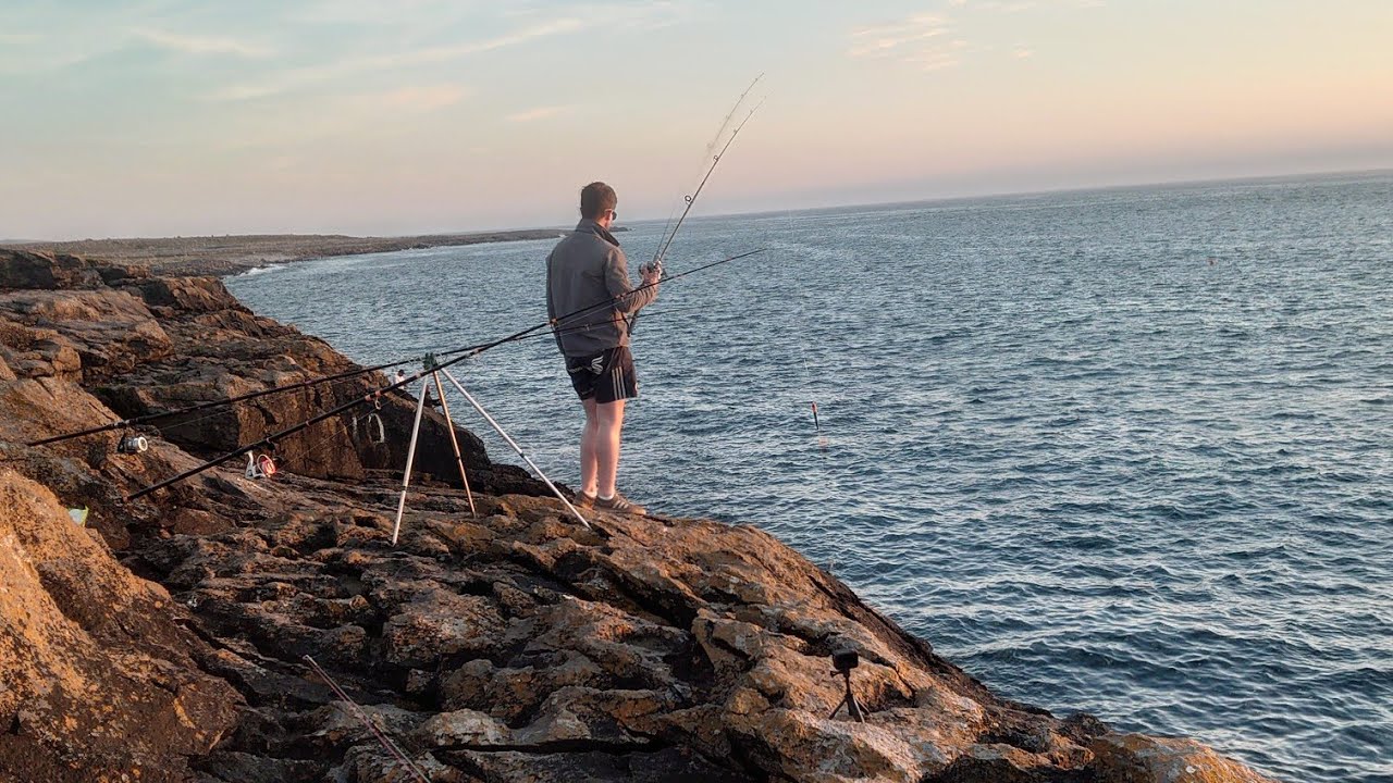 sea fishing from the rocks on the the west coast of Ireland  Part 1