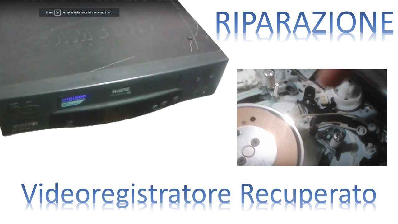 Riparazione VCR recuperato
