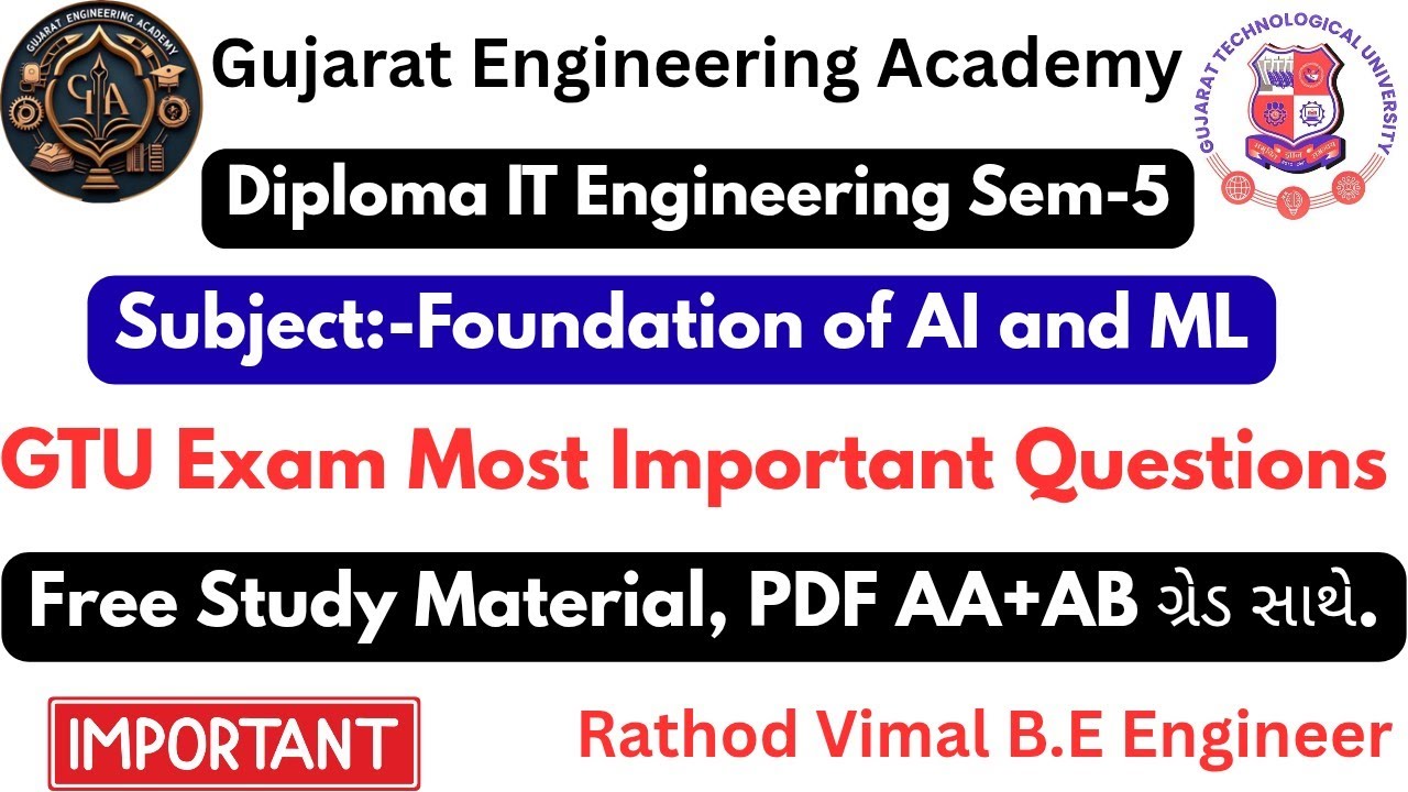Diploma IT Sem-5🔥 Foundation of AI & ML 💯 | GTU Exam IMP Questions 2025✅Free PDF📘#gtuimp#gtuexamsem5
