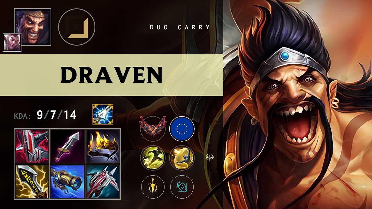 Draven ADC vs Ezreal (FNC Upset) - EUW Grandmaster Patch 26.11