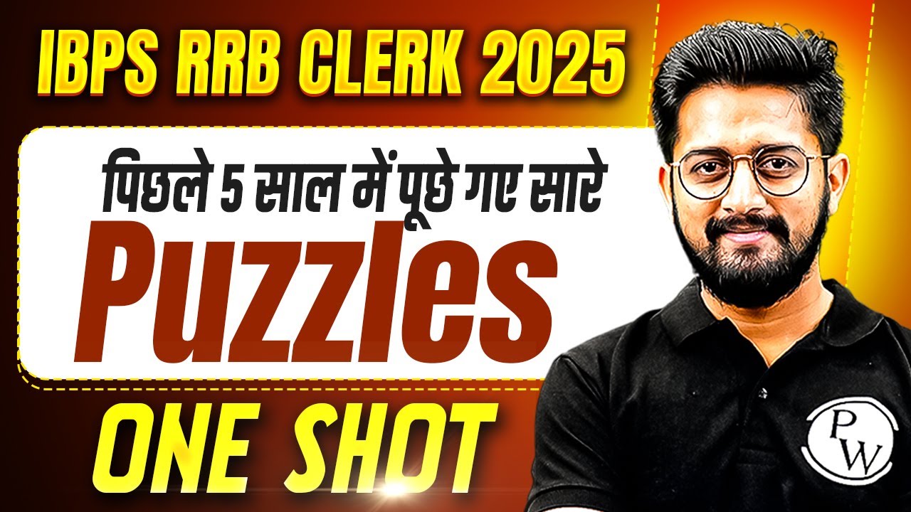 IBPS RRB Clerk 2025 | Last 5 Year Puzzle Questions | Puzzle Reasoning | by Sachin Sir