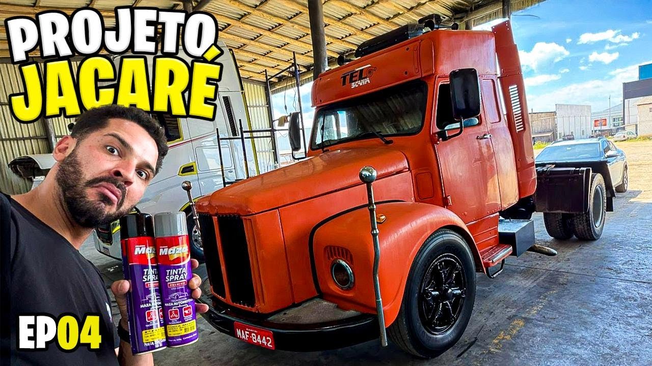 PINTANDO AS RODAS E O JACAR&Eacute; INTEIRO NO SPRAY 😂 FICOU ZERO EP4