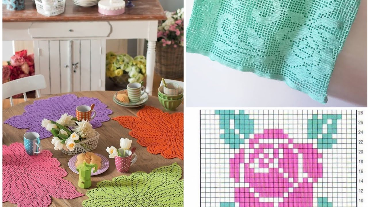 كروشيه فيليه وشرح مبسط وسريع لطريقه تنفيذ الباترون لأي موديل crochetcFilet