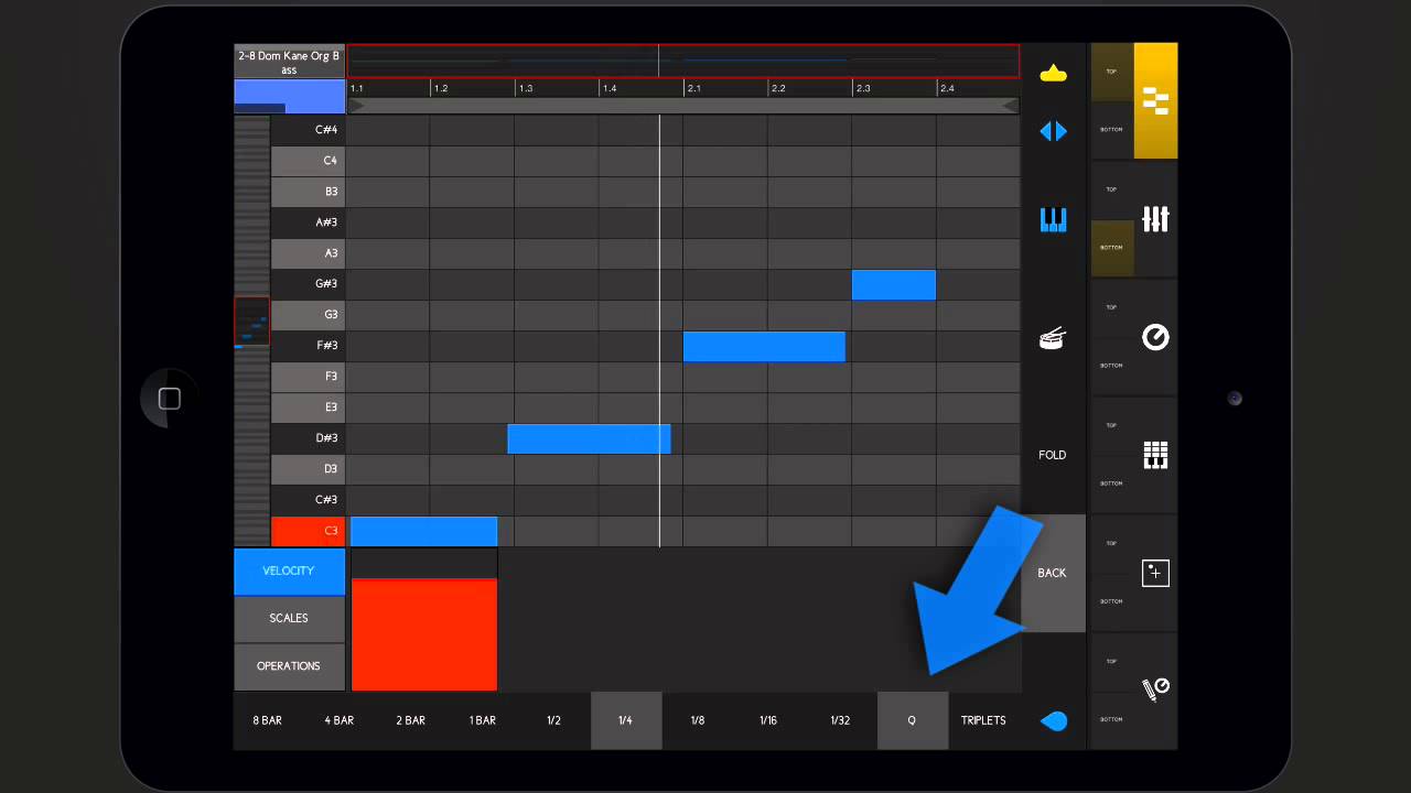 touchAble 2 User Guide : MIDI Clip Editor  -  Control Ableton Live with iPad