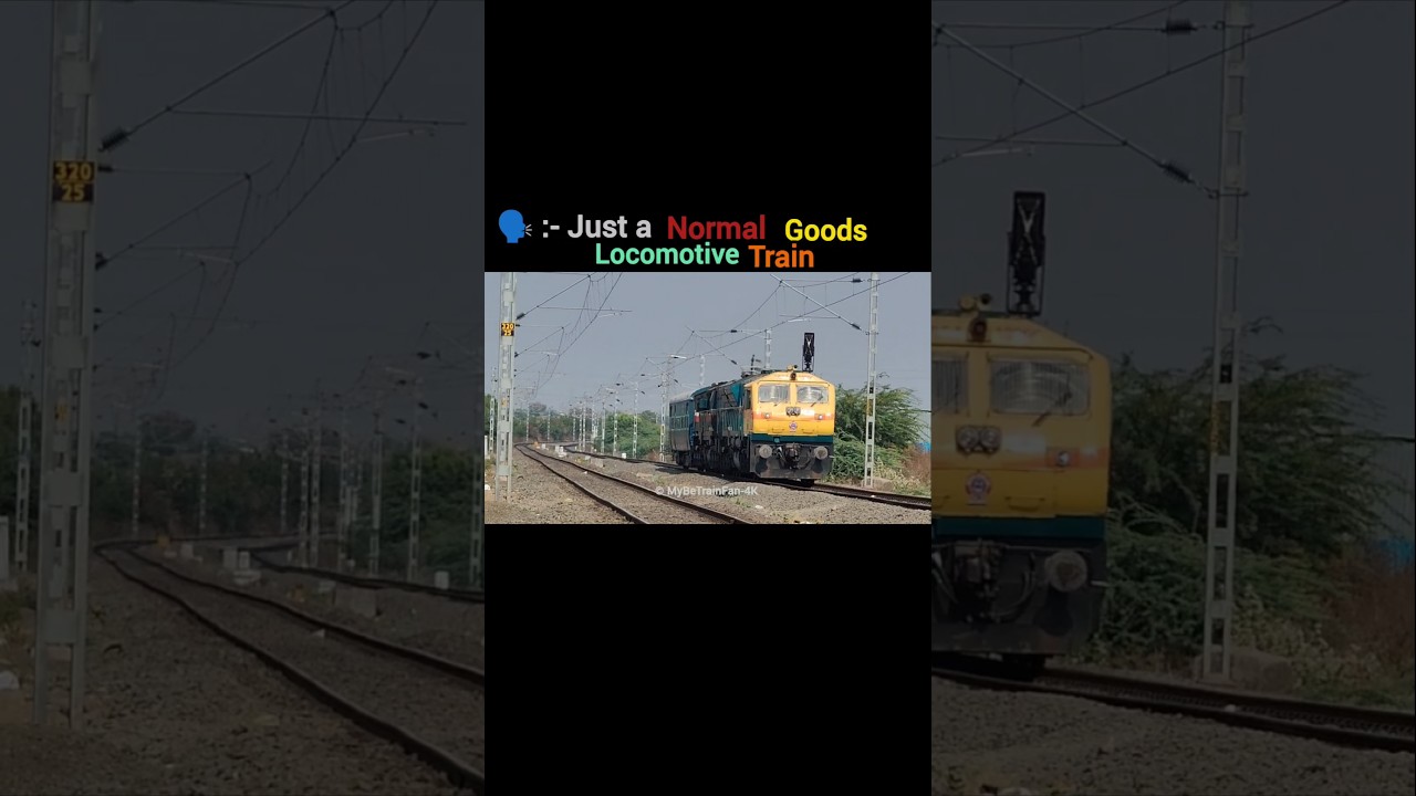 Goods locomotive with inspection coach WDG-4G Train / Indian Railways Best Shorts video 