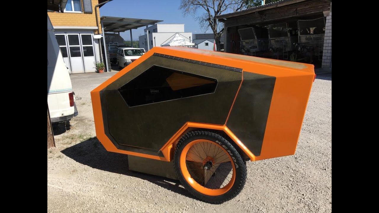 World´s most beautiful bicycle caravan DIY Made in Switzerland, Fahrrad Wohnwagen