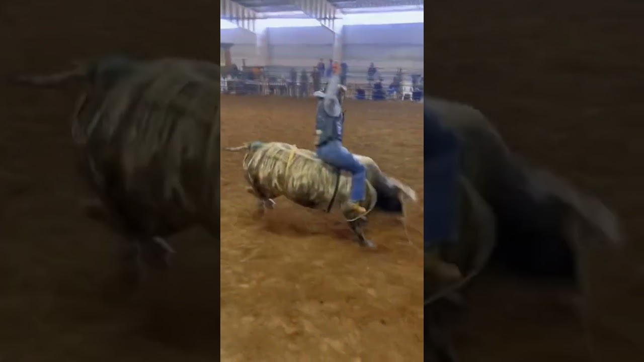 Girl Bull Rider at 2022 PBR Combine