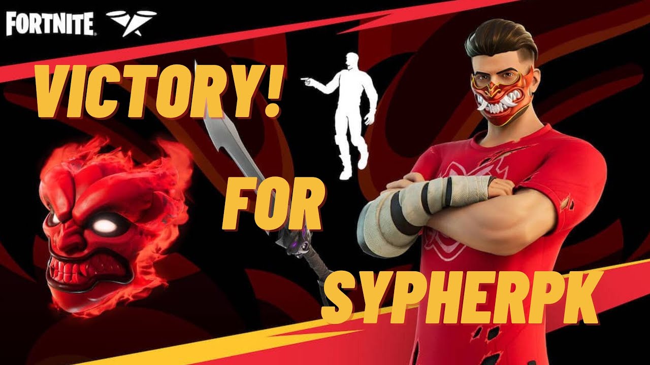 Victory for SYPHERPK in a FORTNITE Solo Mach.