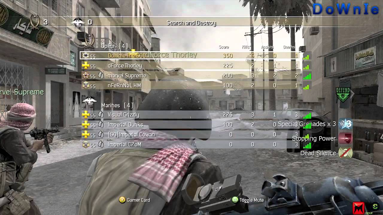 DoWnIe - Live Commentary #17 CoD4 - Gamebattles