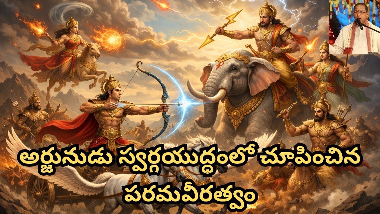 అర్జునుడు స్వర్గయుద్ధంలో చూపించిన పరమవీరత్వం #arjun #mahabharata #hindumythology 