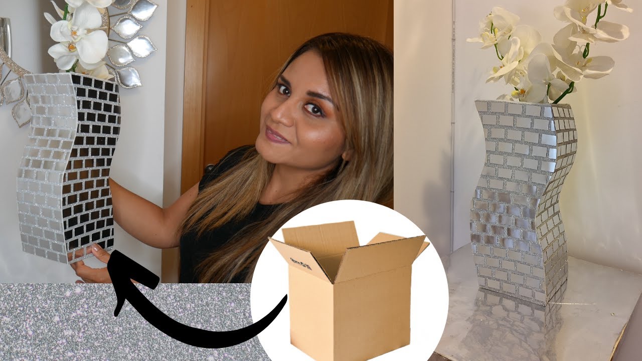 💡COMO HACER UN JARRON CON CARTON