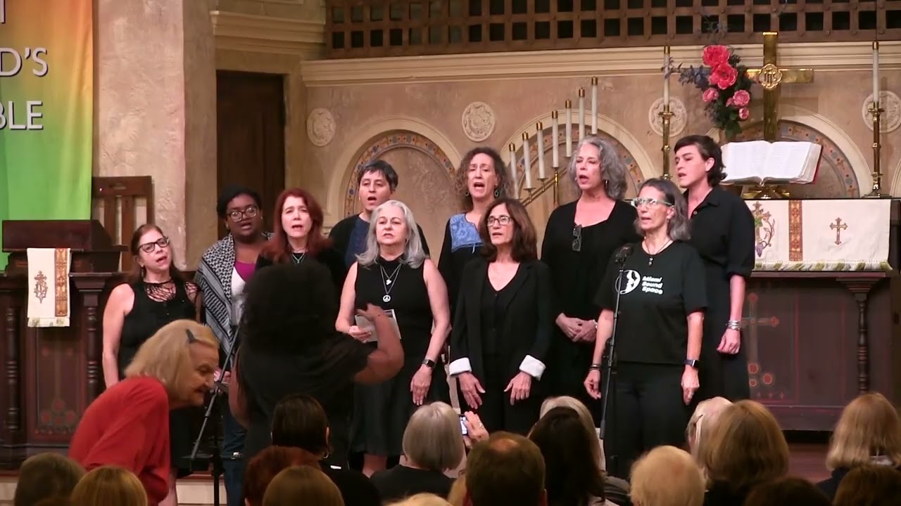 The Protest Choir sings Roberta Slavitt's Freedom is a Constant Struggle at a prayer vigil for Good.