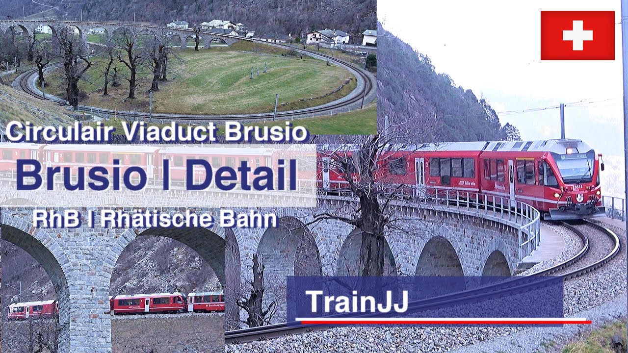 Detailed look at Brusio Spiral Loop Railway Viaduct | Rh&auml;tische Bahn - RhB | Swiss Trains
