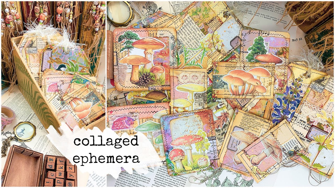 ✂️ Collage Masterboard Ephemera:  TAGS, POCKETS, JOURNALING CARDS