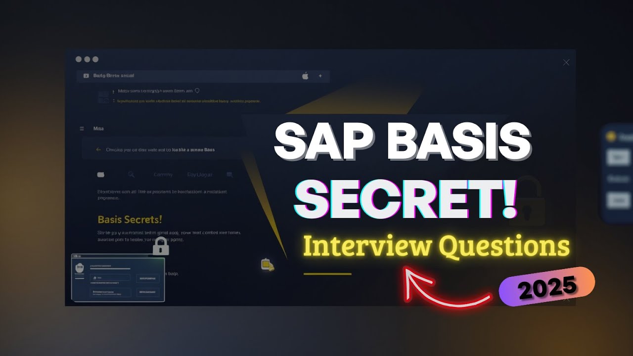 SAP Basis Interview Questions and Answers 2025 | Top 15 Most Asked in S/4HANA Freshers & Experienced
