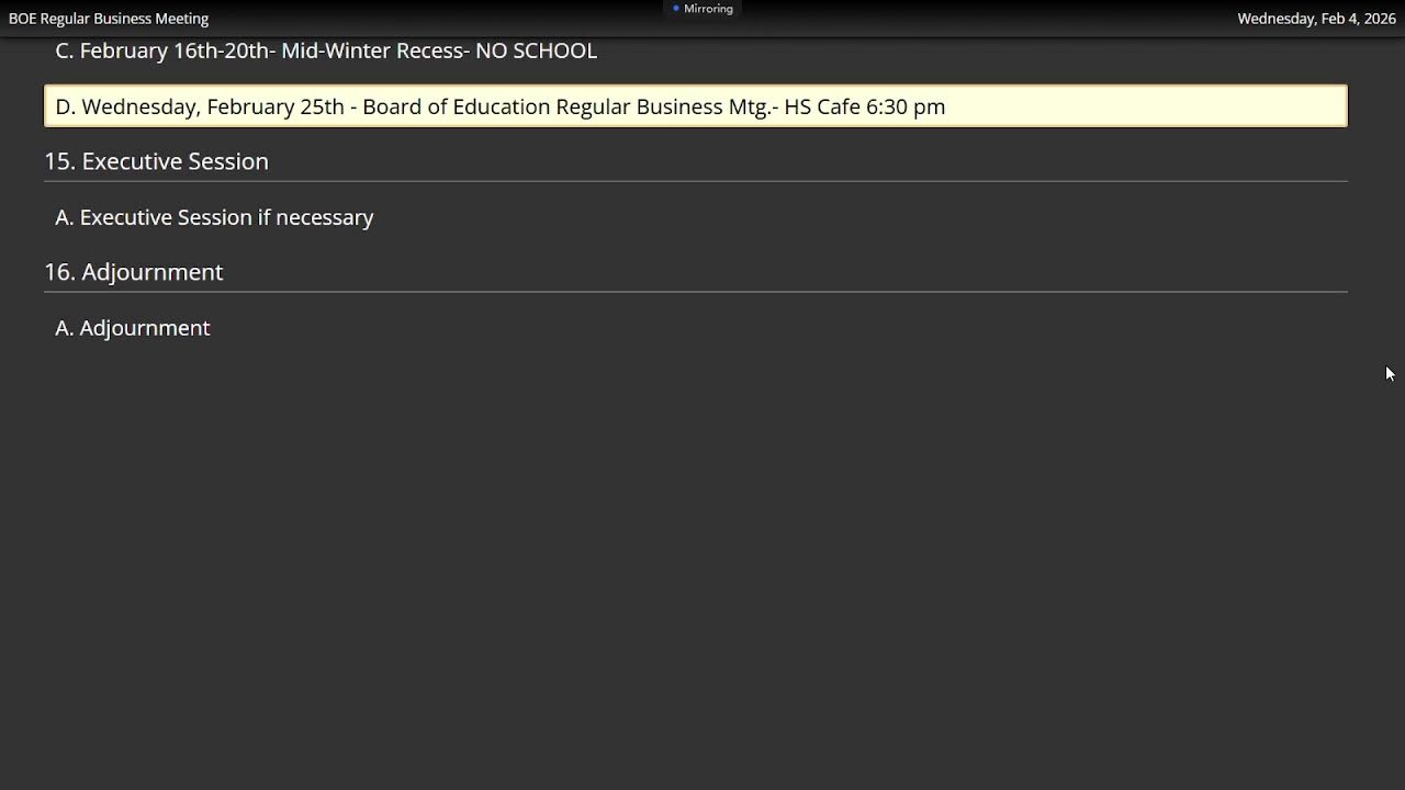 2/4/2026 BOE Meeting