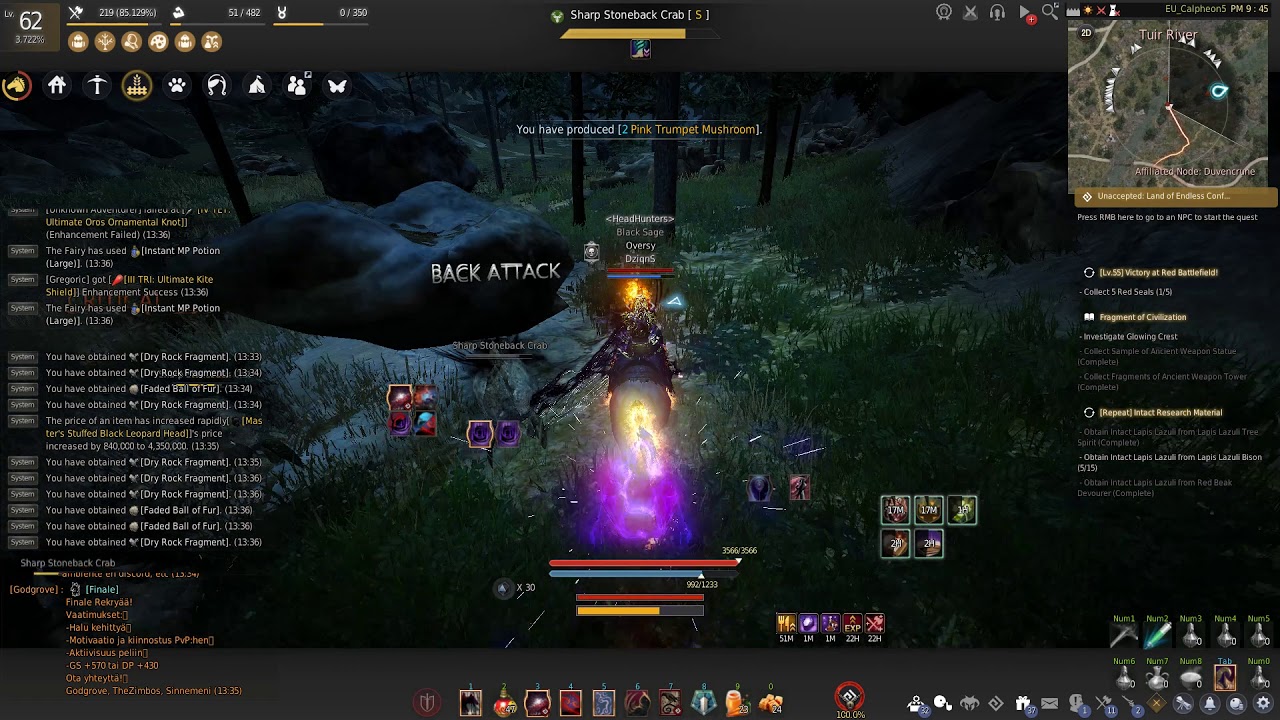 BDO Drieghan Knowledge - Gray Highland Wolf Plateau Stoneback Crab Spiked Rock Lizard
