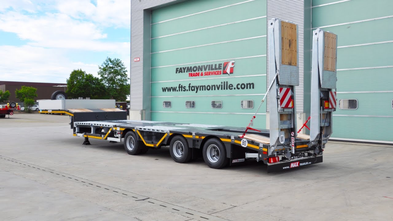 MAX Trailer - MAX100 extendable semi-trailer with 3 axles & double ramps