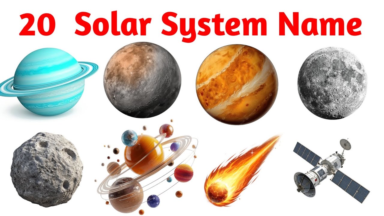 20 Solar System Name for Kids | बच्चों के लिए सौरमंडल ☀️🪐