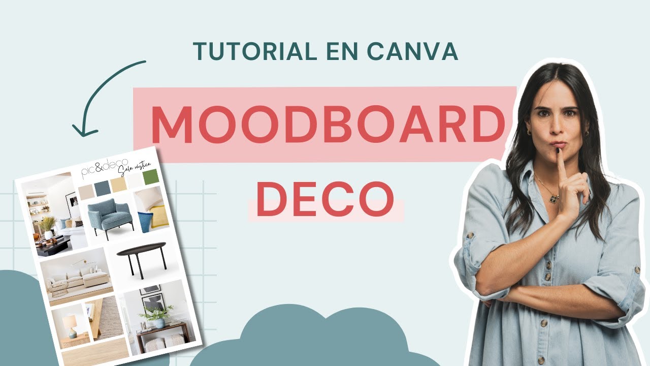 Tutorial para crear un MOODBOARD fácil y rápido en CANVA - Diseño de interiores