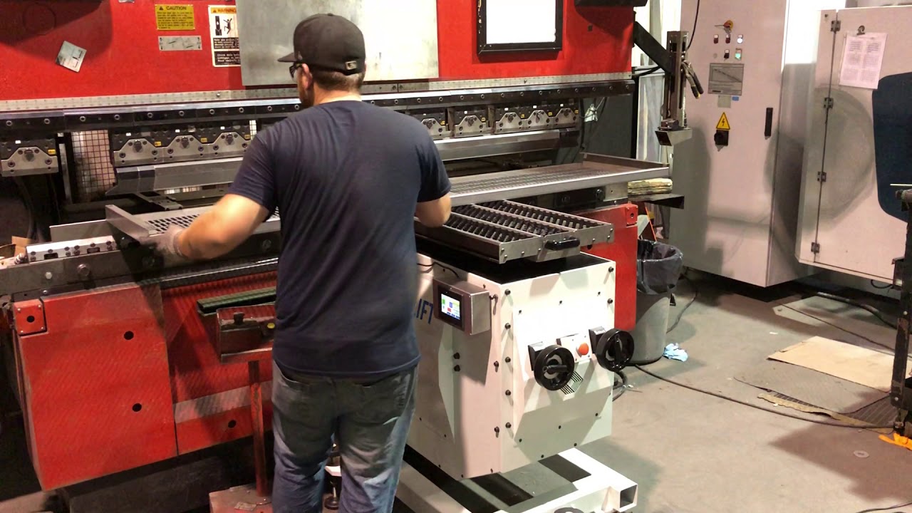 EnuLIFT Press Brake Sheet Follower - Amada HDS Press Brake Installation