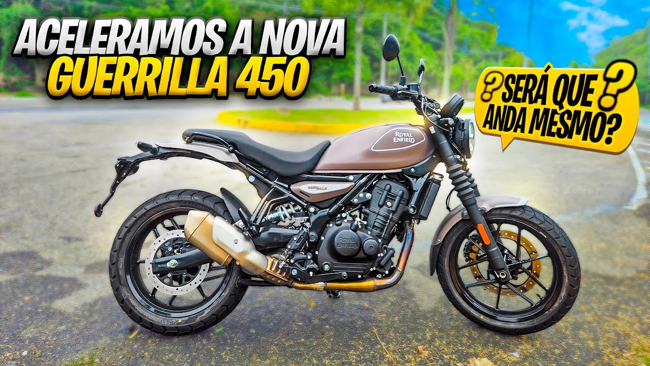 ACELERAMOS A NOVA ROYAL ENFIELD GUERRILLA 450 - ANDA BEM? SUSPENSÃO É BOA? FAZ CURVA?