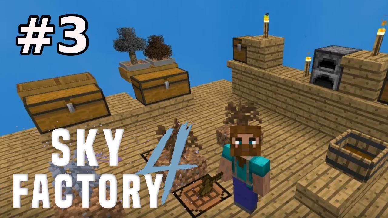 Kies-Baum, Sand-Baum und Lava - Minecraft Sky Factory 4 - #3 - DerHisho - Deutsch