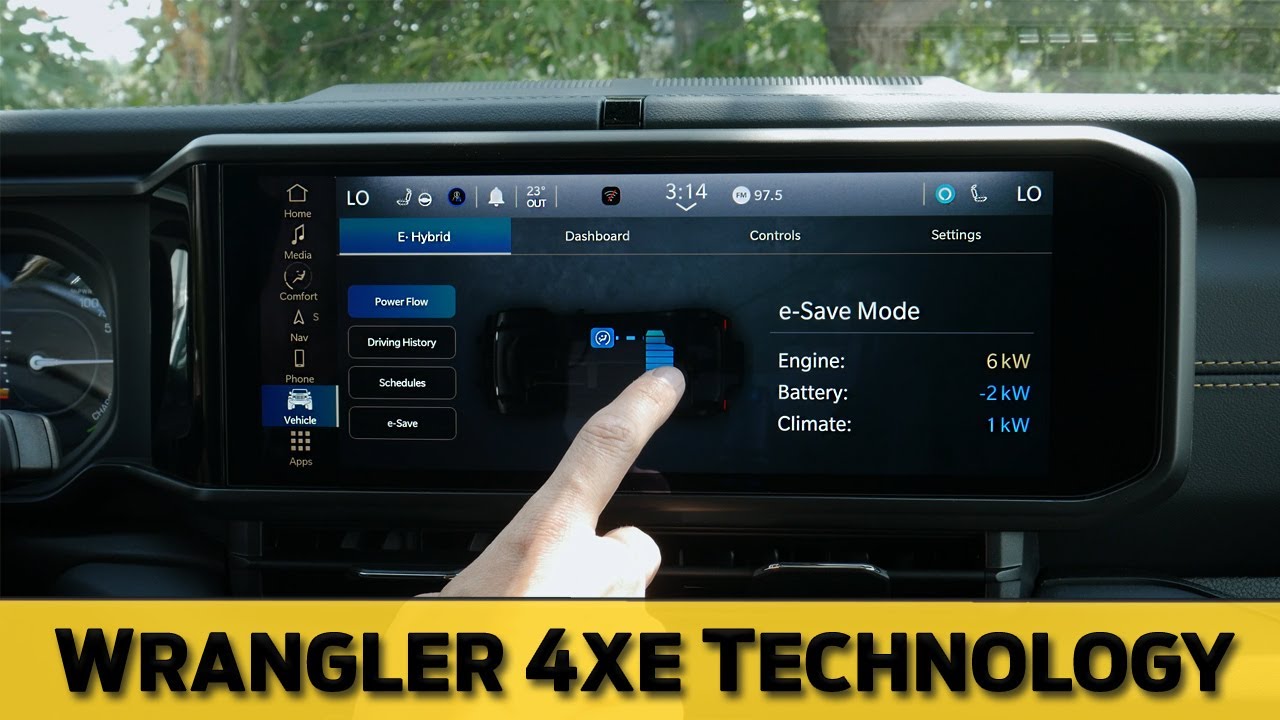 uConnect 5 in the Jeep Wrangler 4xe (2024-2026 models)