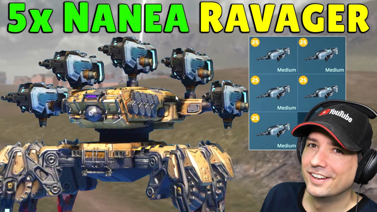 NOWE Bronie: 5x NANEA na RAVAGER &ndash; Rozgrywka na serwerze testowym War Robots WR