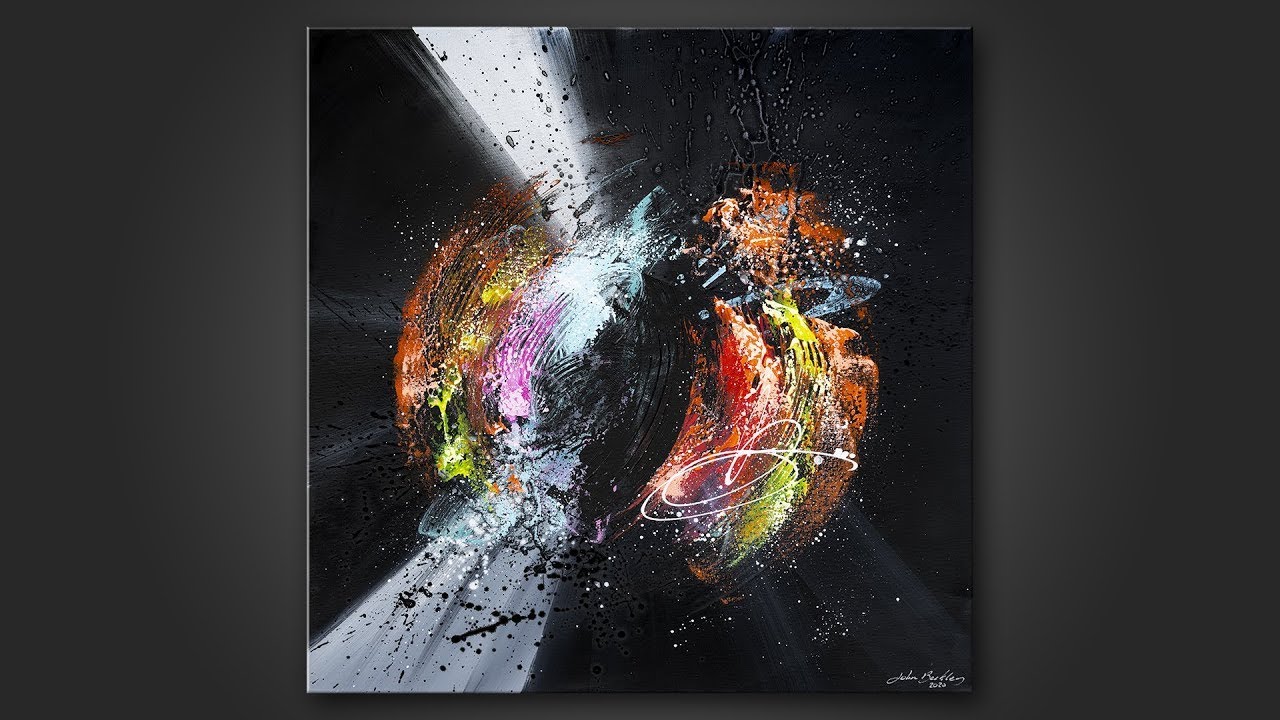 Abstract Painting Demo with acrylic paint | Tempus