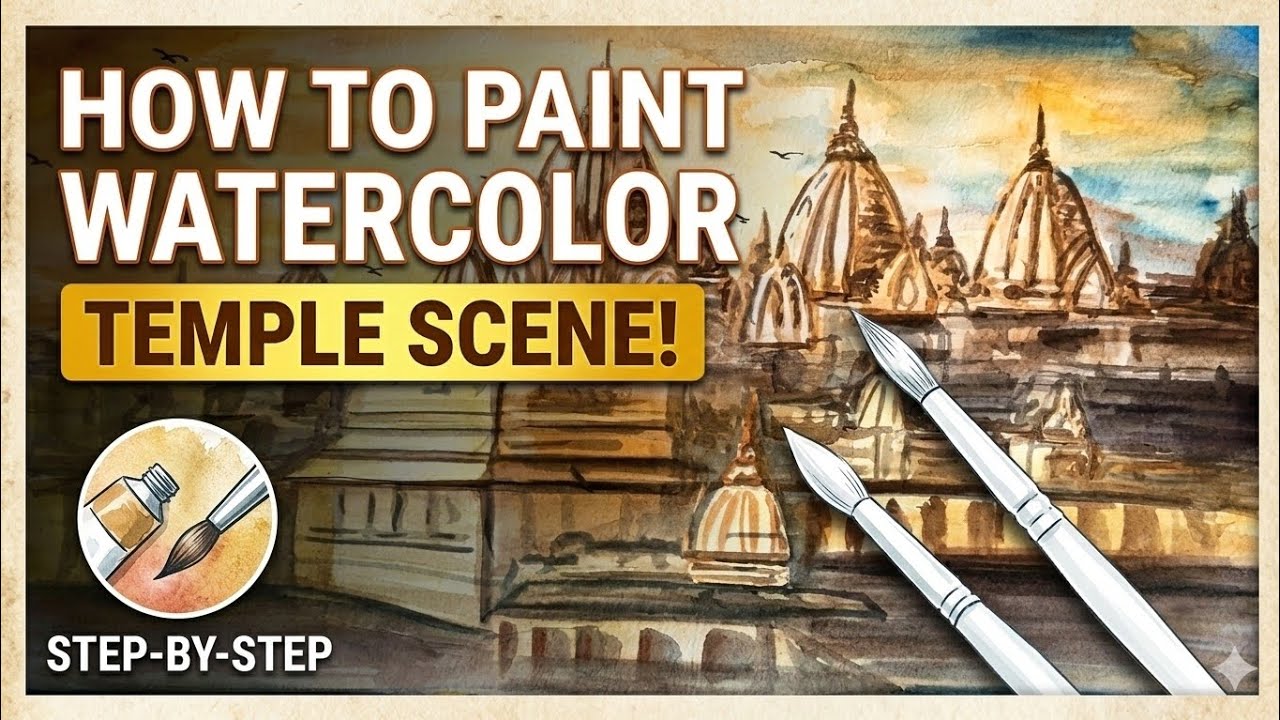 How to draw watercolor paintings step by step #art #watercolor #painting 