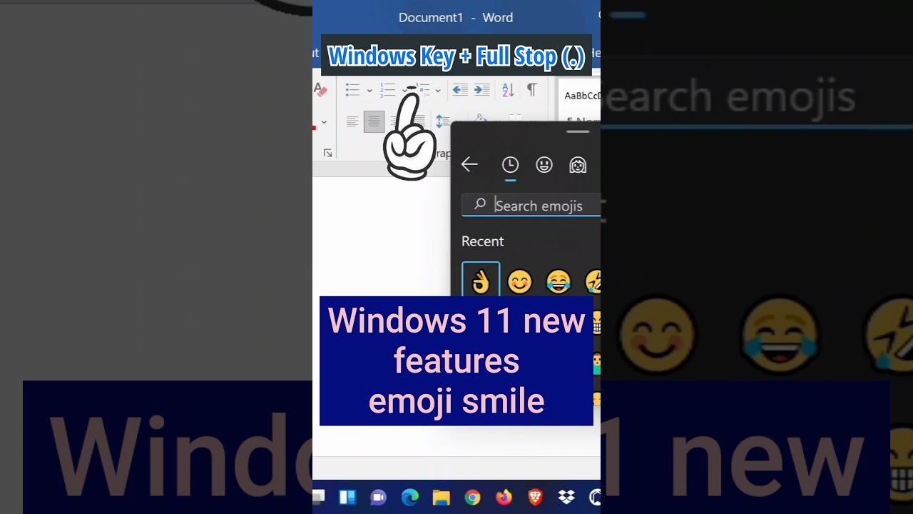 Windows 11 New Features Emoji Smile 😃😅😁😁😅😃 #shorts