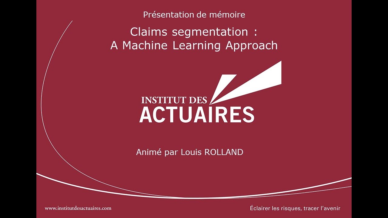 Présentation de mémoire -  Claims segmentation : A Machine Learning Approach