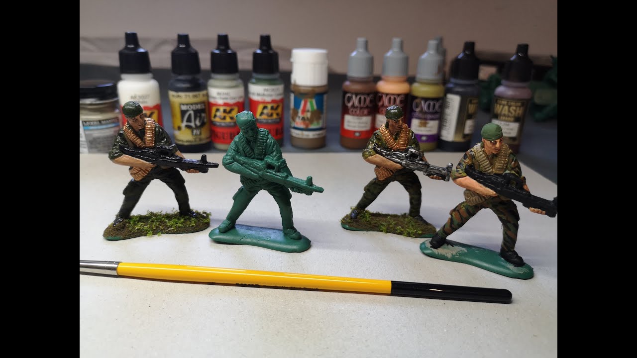 Painting toy soldier | Green Berets Vietnam war | 1/32 scale figures