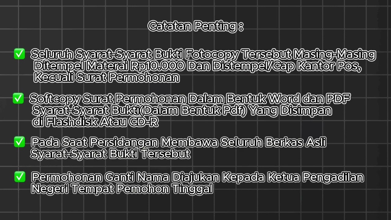 Video Tutorial Permohonan Ganti Nama Pada E Court